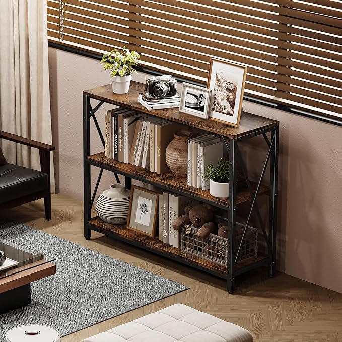 Homeiju Entry Table 40" Width, 3-Tier Entryway Table