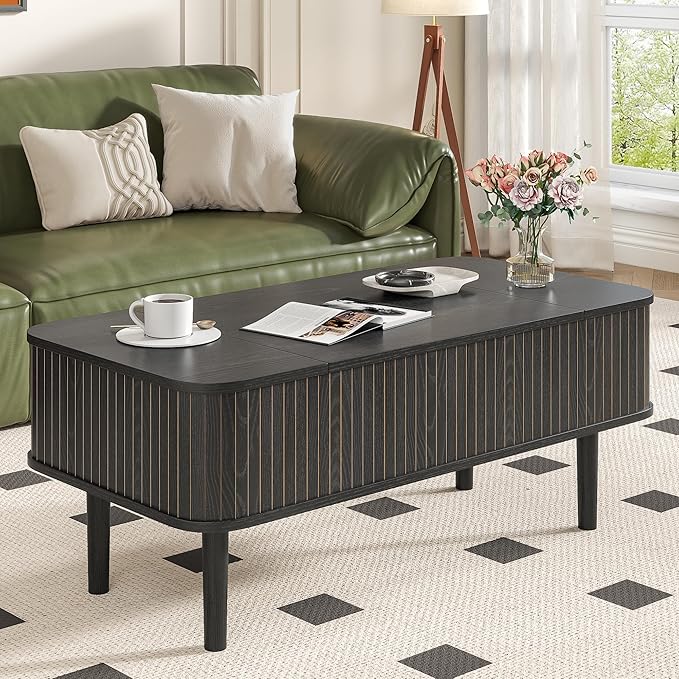 Fluted Lift Top Coffee Table