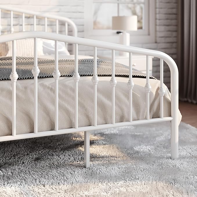 SHA CERLIN King Size Metal Platform Bed Frame