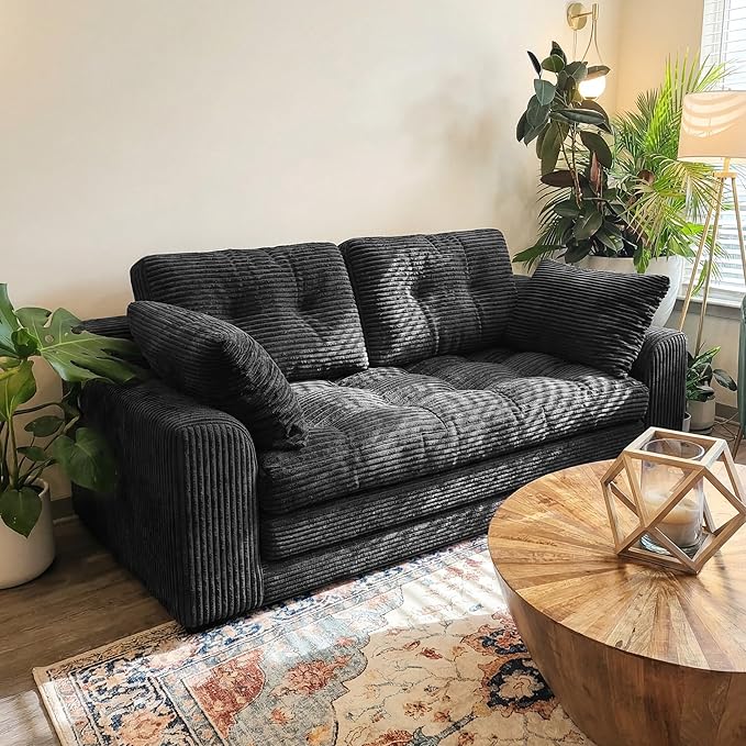 Homkdom Convertible Loveseat Sleeper, Space-Saving Folding Sofa Bed