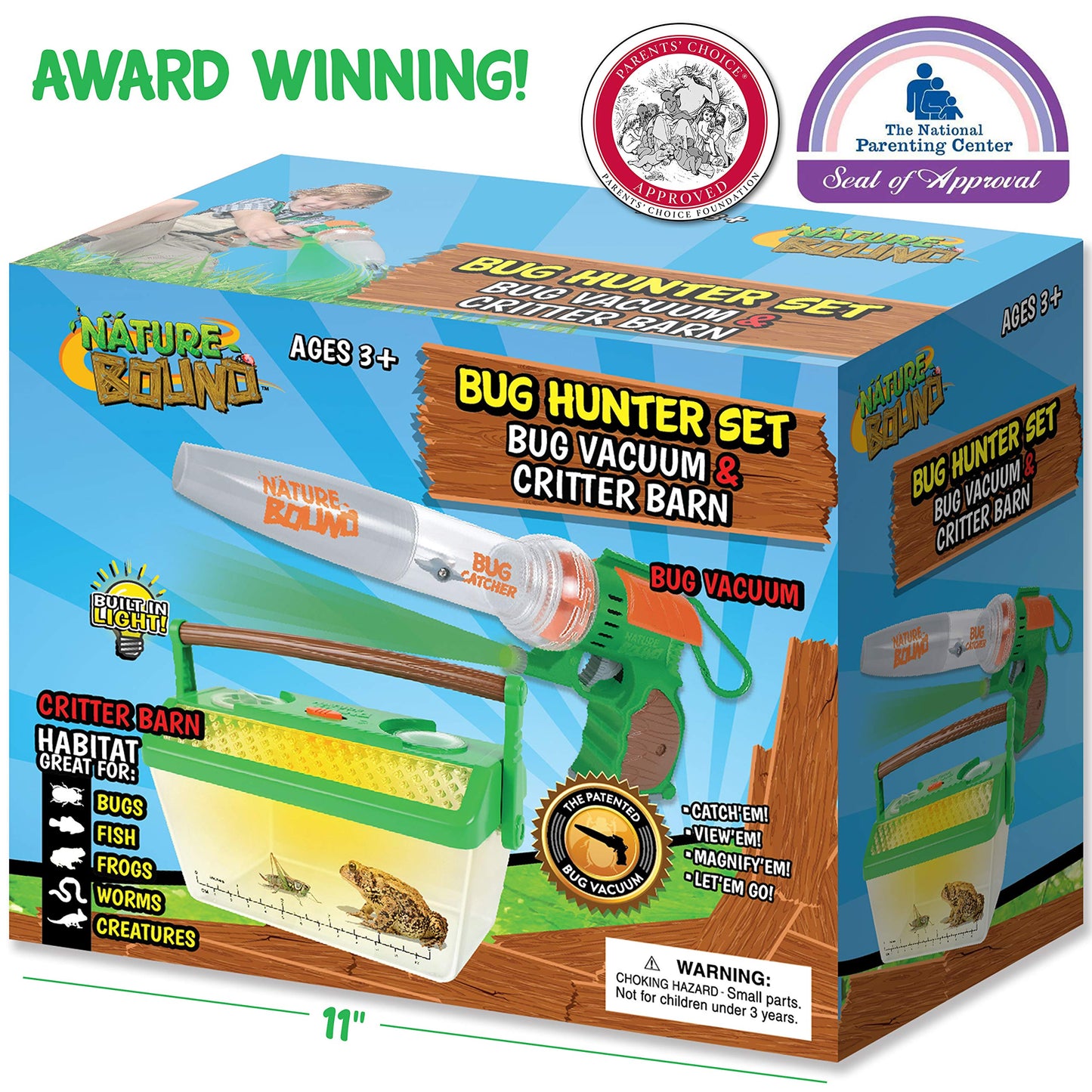 Nature Bound Bug Catcher Vacuum with Light Up Critter Habitat Case | Eco-Friendly Outdoor Toys for Kids | Includes Vacuum and Cage | Bug Vacuum for Kids Toy | Bug Catcher Vacuum