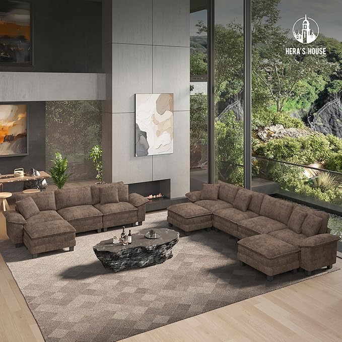 HERA'S HOUSE 158" Modular Sectional Sofa, Oversized L Shaped Couches