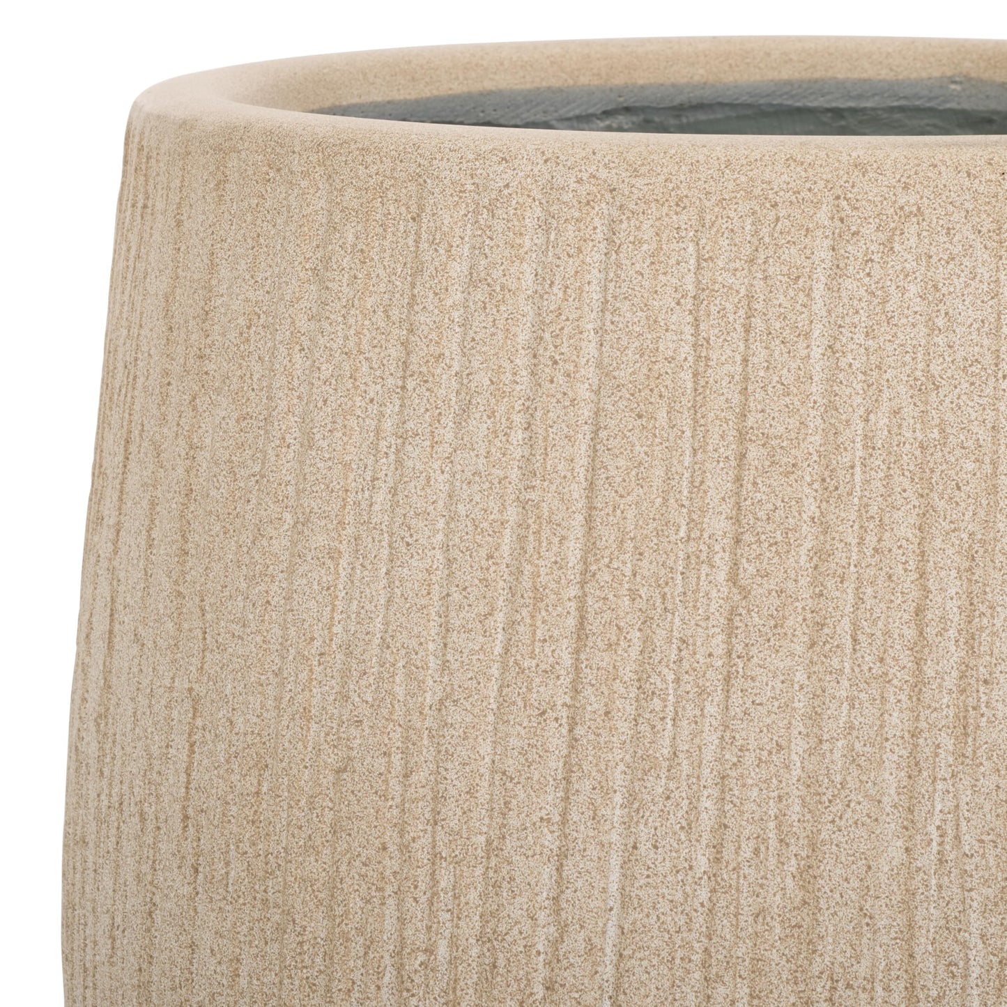 SAFAVIEH Outdoor - Francia Beige Concrete Ficonstone Planter Pot with Drainage Hole, Frost Resistant Garden Planter for Patio, Deck, Indoor Outdoor Use, 15.7" W x 15.7" D x 14" H (PAT1523B)