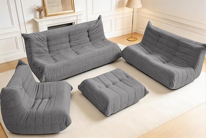 Bean Bag Pouf Ottoman, Foot Stool, Foot Rest