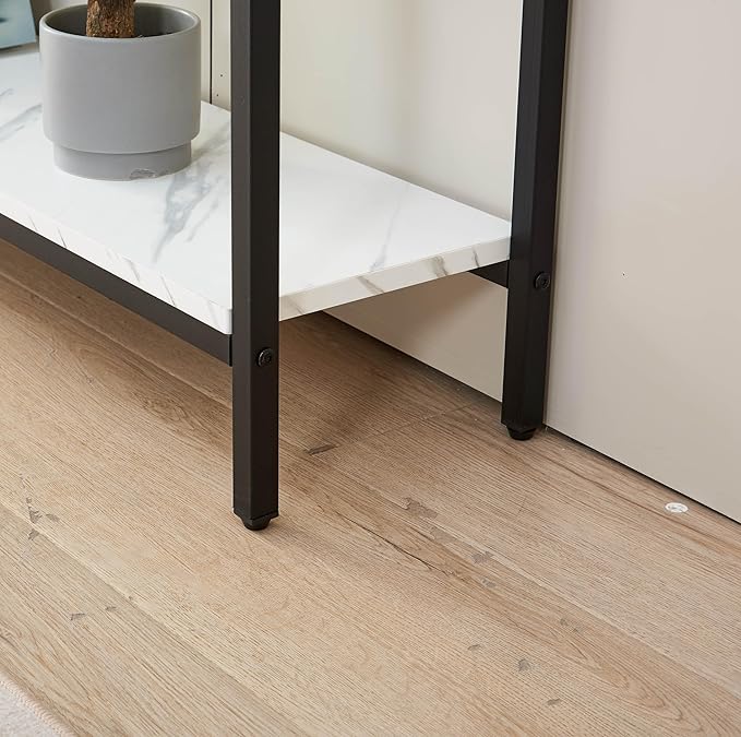 loglus Console Table for Entryway, Faux Marble MDF Sofa Table