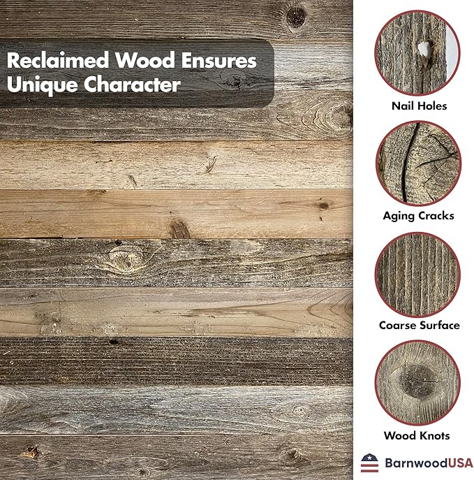 BARNWOODUSA Rustic Decorative Ladder - 100% Upcycled Wood (60" x 12" x 1.5", Smoky Black)