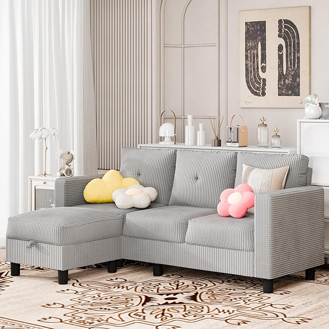 SUNLEI Convertible Sectional Sofa