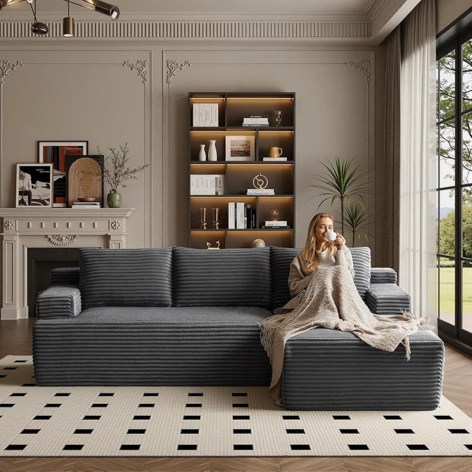 96" Sectional Couches for Living Room Cloud Couch Sofa