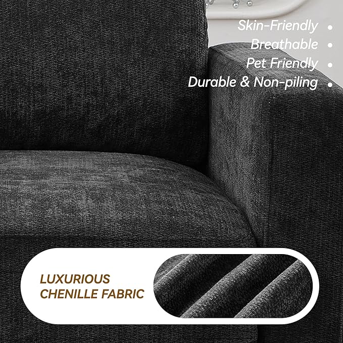 110.6" L Shaped Sectional Sofa, Modular Cloud Deep Seat Couch