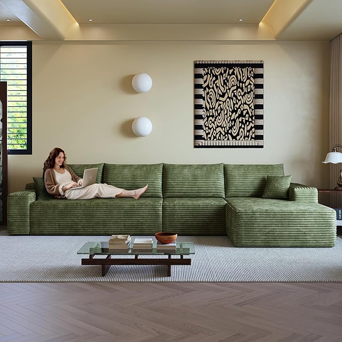 136" Sectional Couches for Living Room Cloud Couch Sofa
