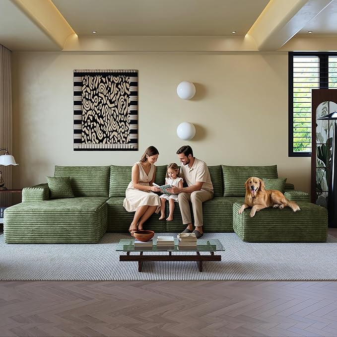 136" Sectional Couches for Living Room Cloud Couch Sofa