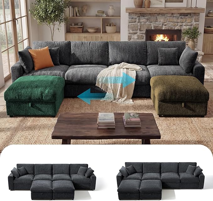 Ihanherry 141" Oversized Cloud Sectional Couches