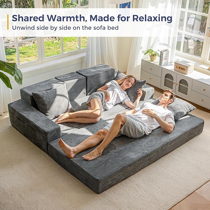 MAXYOYO Convertible Sofa Bed, Folding Sleeper Chair