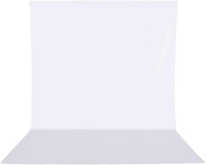 HEMMOTOP White Photo Backdrop, 6x9 ft White Background for Photography, Seamless Screen Backdrops for Photoshoot, Easter, Birthday Party, Video Recording, Photos, Projector (Backdrop only)