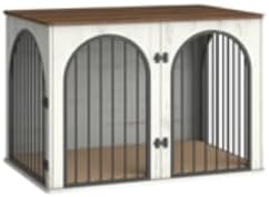 Hzuaneri 44.1" Wooden Dog Crate Furniture, Indoor Dog Kennel Dogs Cage