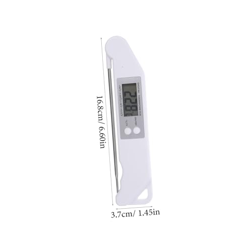 CATIEBYE Folding Meat Thermometer for Grilling Instant Read Kitchen Probe Thermometer with Ultra LCD Screen Design for Accurate Cooking for BBQ and Baking
