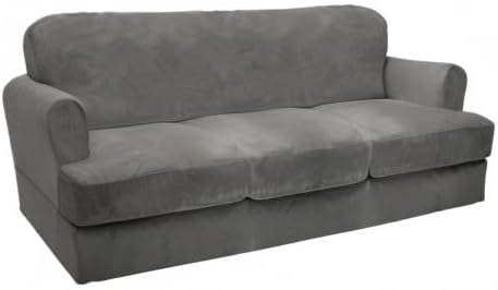 CUCRAF T Cushion Sofa Cover 4 Piece Slipcovers, Soft Thick Velvet Couch Cover
