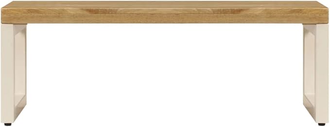Solid Mango Wood Coffee Table 39.4"x19.7"x13.8" Rectangular Accent Table