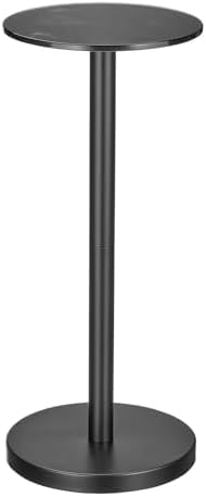 mDesign Glass Top Side/End Drink Table