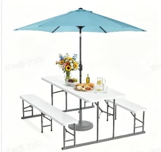 VINGLI Folding Picnic Table and Bench Set