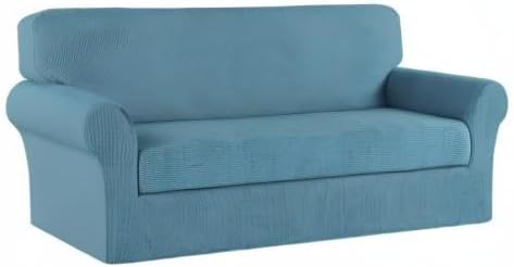 Turquoize Stretch Sofa Slipcover 2 Pieces Sofa Cover Couch Cover