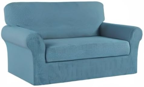 Turquoize Stretch Sofa Slipcover 2 Pieces Sofa Cover Couch Cover