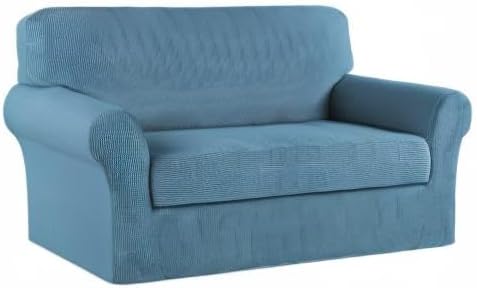 Turquoize Stretch Sofa Slipcover 2 Pieces Sofa Cover Couch Cover