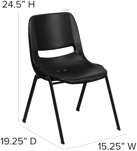 Flash Furniture HERCULES Series 440 lb. Capacity Kid's Black Ergonomic Shell