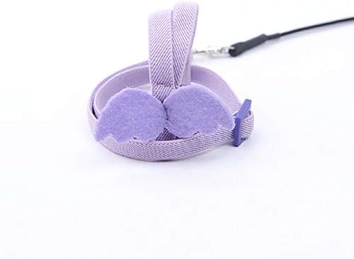 Bird Harness Parrot Leash -Adjustable Outdoor Flying Kit for Parrot Budgie Lovebird Cockatiel Macaw Parakeet (Purple,S)