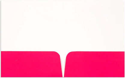 JAM PAPER Custom Printed Semi-Gloss Folders with Round Corner Pockets - Personalized Logo & Text - 10 pt C2S - Pink - 250/Pack