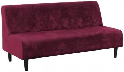 H.VERSAILTEX Real Velvet Futon Cover Armless Sofa Covers Sofa Bed Covers