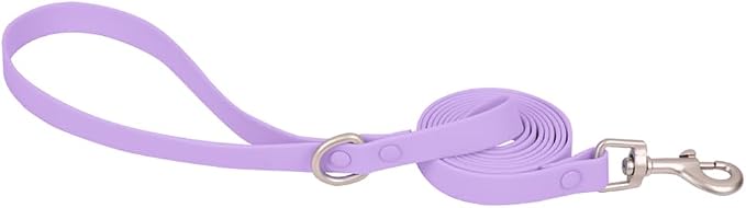Ovale Waterproof Dog Collar Leash Combo Set, Durable and Easy to Clean, for Medium Dogs.(M, Purple)