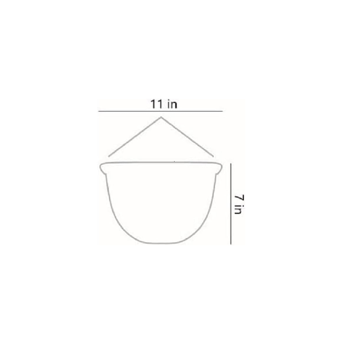 The HC Companies 11 Inch Hanging Metallic Planter - Round Hanging Basket for Indoor Outdoor Plants, Bronze (Pack of 2)