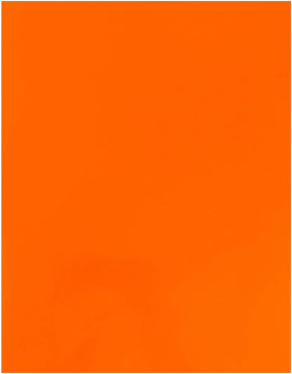 JAM PAPER Custom Printed Semi-Gloss Folders with Round Corner Pockets - Personalized Logo & Text - 12pt C1S - Orange - 100/Pack