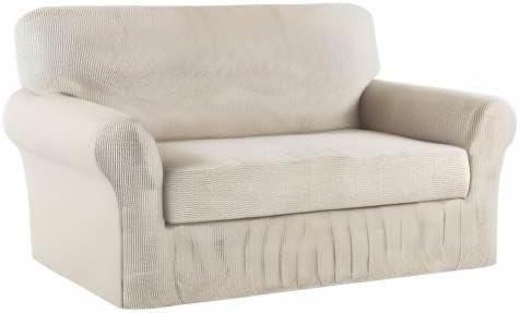 Turquoize Stretch Sofa Slipcover 2 Pieces Sofa Cover Couch Cover