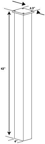 Mail Boss 7121, Black In-Ground Mounting Post, 43 x 4 x 4 inches, for Use with Mailbox