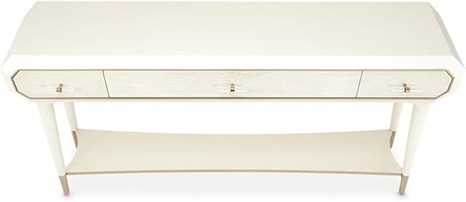 MICHAEL AMINI La Rachelle 3 Drawer Console Table in Champagne Ivory
