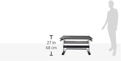 Ergotron – USA Assembled WorkFit-TL Standing Desk Converter, Dual Monitor Sit Stand Desk Riser for Tabletops – 37.5 Inch Width, Black, TAA Compliant