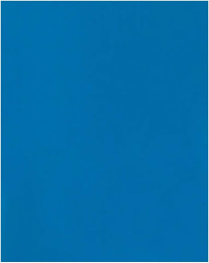 JAM PAPER Custom Printed Semi-Gloss Folders with Round Corner Pockets - Personalized Logo & Text - 10 pt C2S - Blue - 100/Pack