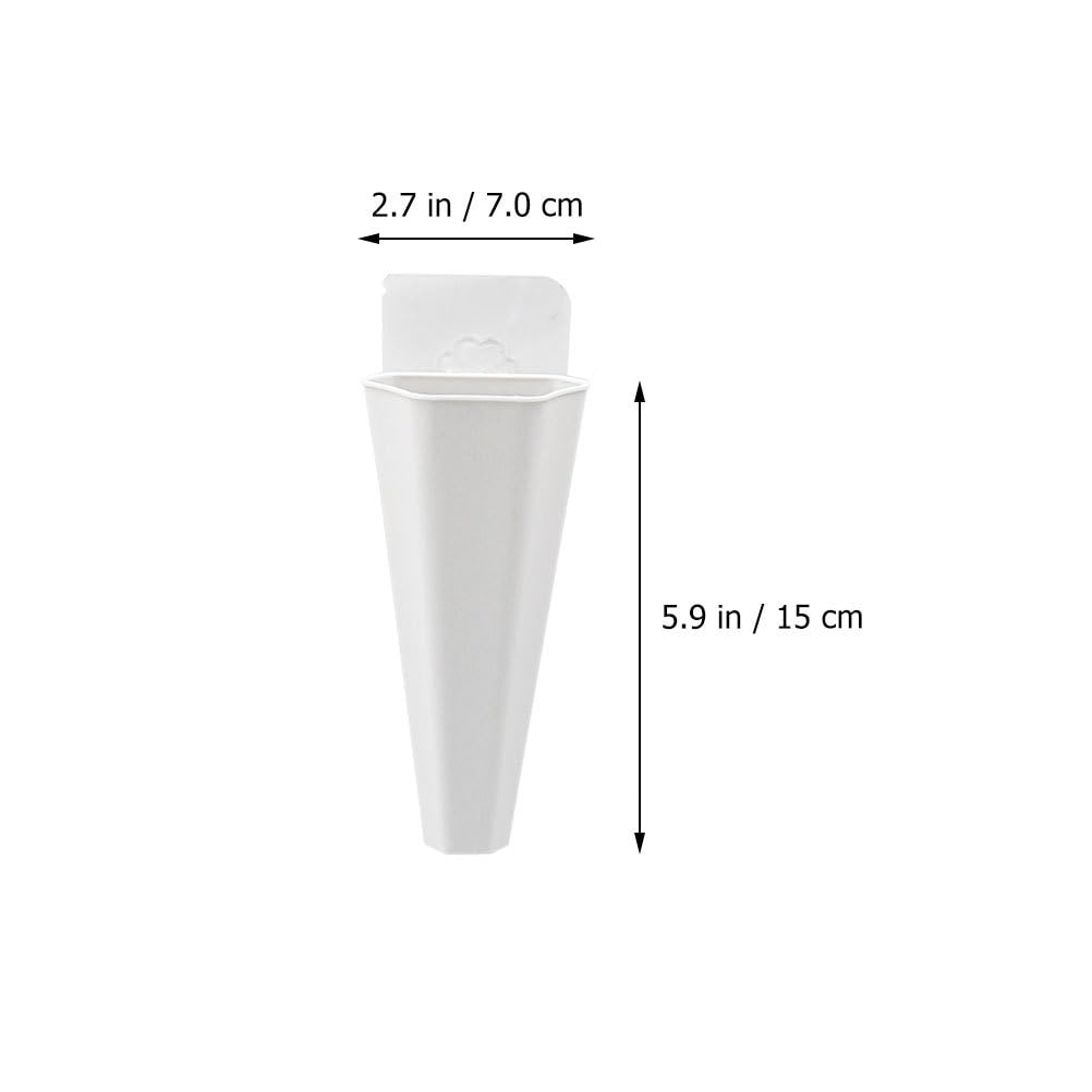 Yardwe Hanging Flower Pot 9Pcs Set White Plastic Wall Planters for Indoor and Outdoor Garden Decor Hydroponic and Trailing Compatible