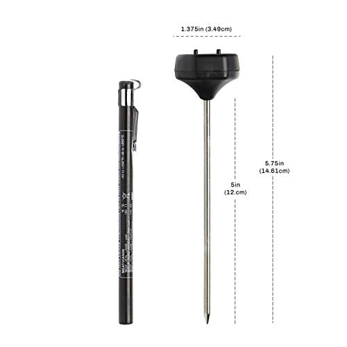 CDN Digital Thermometer | NSF Certified | ProAccurate® | 5" Stem with Protective Sheath | For Meat, Poultry, Candy | Easy One-Button Operation | DT392