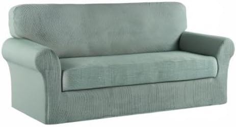 Turquoize Stretch Sofa Slipcover 2 Pieces Sofa Cover Couch Cover