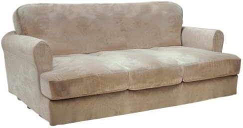 CUCRAF T Cushion Sofa Cover 4 Piece Slipcovers, Soft Thick Velvet Couch Cover