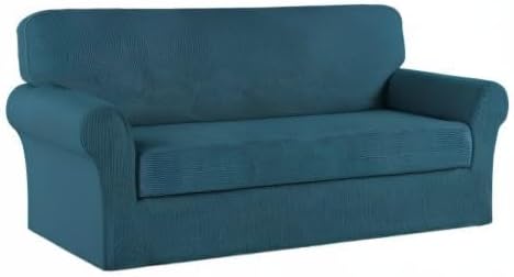Turquoize Stretch Sofa Slipcover 2 Pieces Sofa Cover Couch Cover