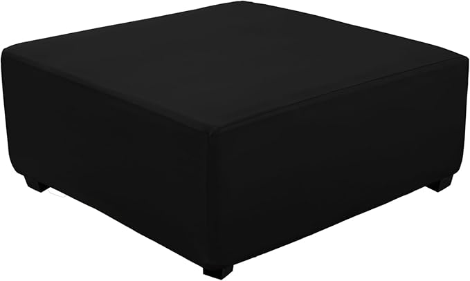 Super Stretch 40x40x15 inch Square Ottoman Cover- Soft Form Fit Ottoman Cover