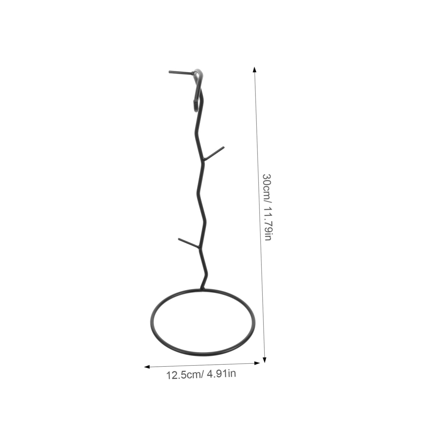 Toyvian Decorative Hanging Rack for Air Plants Black Glass Terrarium Holder with Hook for Home and Office Decor Pothook Stand for Flowers and Succulents Unique Micro Landscape