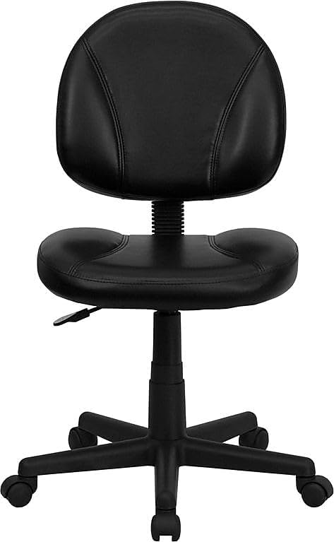 Flash Furniture Ronald Mid-Back Black LeatherSoft Swivel Ergonomic Task Office