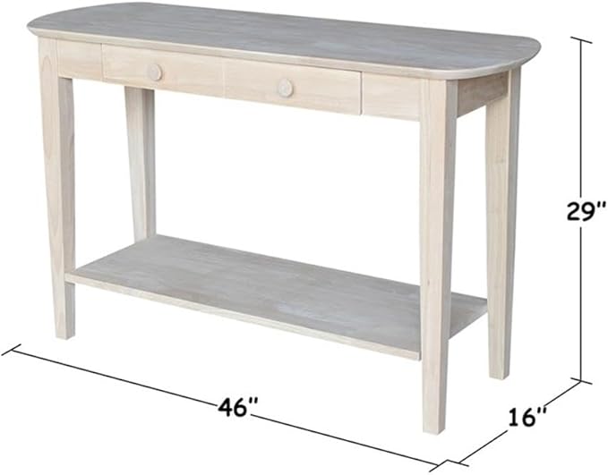 International Concepts Phillips Oval Sofa Table, Unfinished