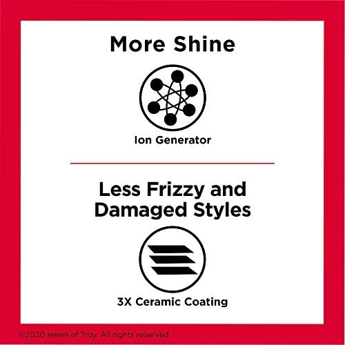 REVLON Salon One-Step Straight and Shine Heated Brush for Visibly Shinier, Smoother Hair | Hair Straightener That Revives Second Day Hair with an Ion Generator That Helps Reduce Frizz