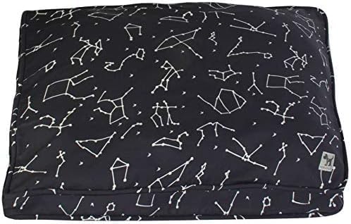 Molly Mutt Dog Crate Pad Cover, 100% Cotton Canvas Cover for Dog or Puppy Crate Bed, Durable, Washable, and Free of Harmful Chemicals, Pre-Shrunk, 30"x21"x2.5", Rocketman